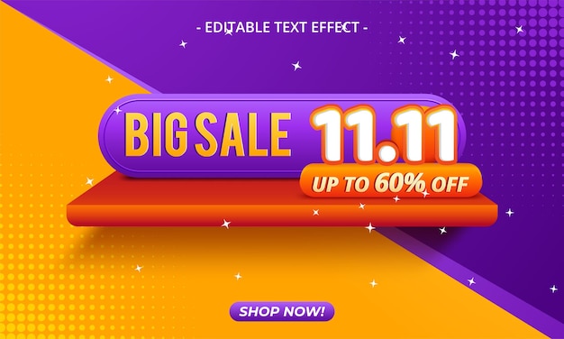 11.11 shopping day sale banner background