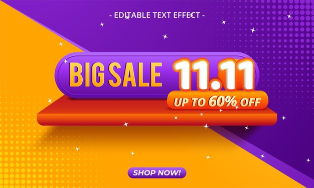 11.11 Shopping day sale banner background