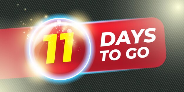 11 days to go banner design template