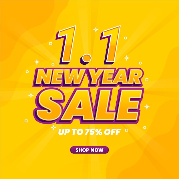 11 new year sale banner promotion