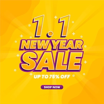 11 new year sale banner promotion