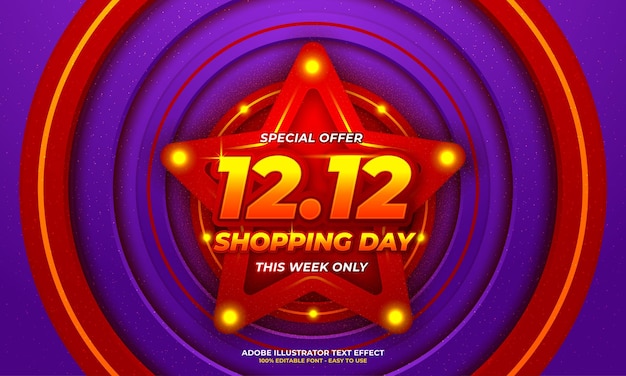 Free vector 12.12 online shopping sale poster or flyer design