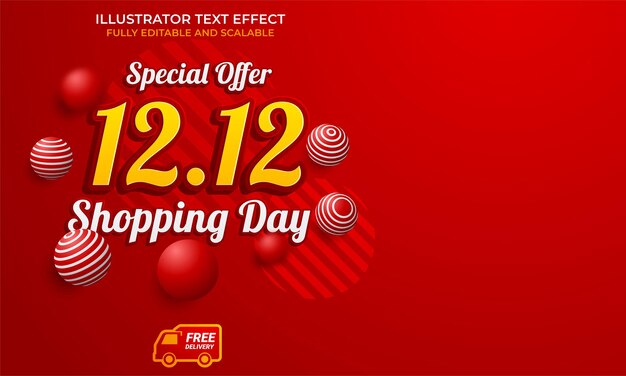 12.12 Online Shopping sale poster or flyer design
