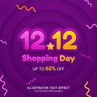 12.12 online shopping sale poster or flyer design