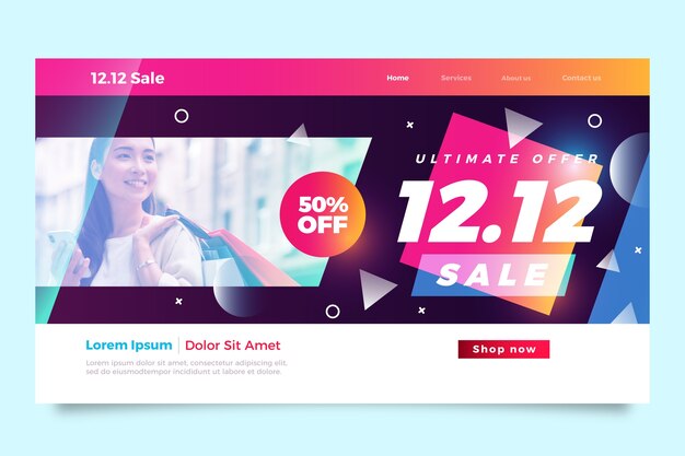 12.12 shopping day landing page template