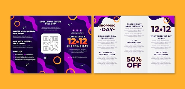 12.12 shopping day sales brochure template