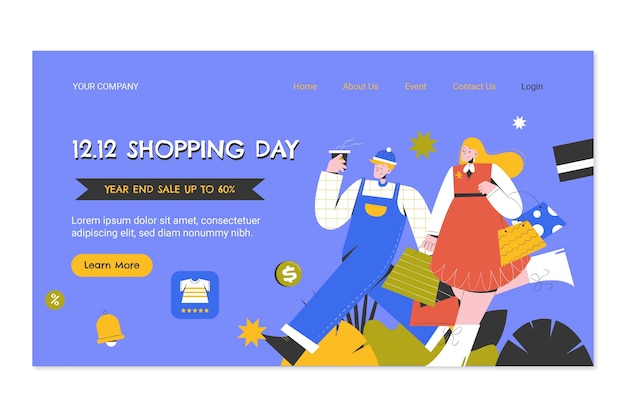 12.12 shopping day sales landing page template