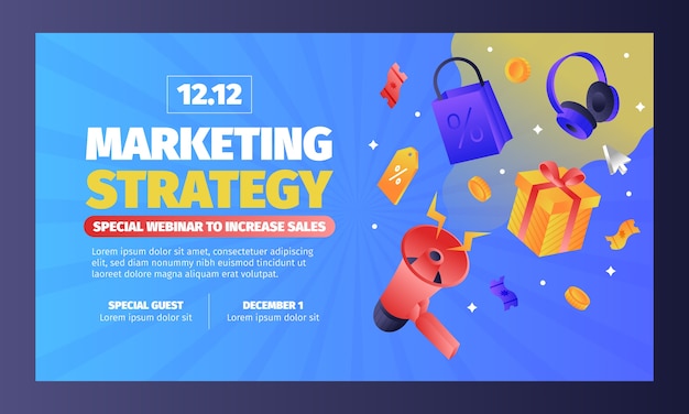 12.12 shopping day sales webinar template