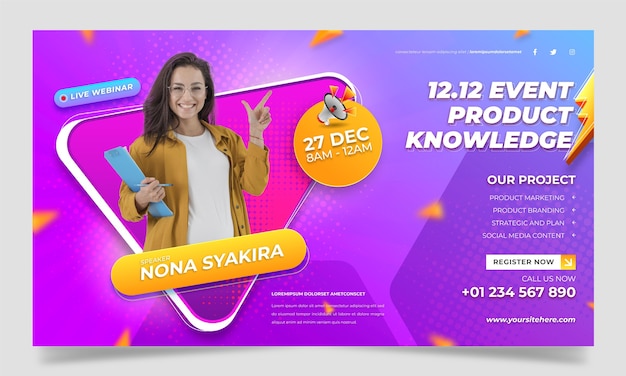 12.12 shopping day sales webinar template