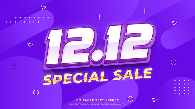 12.12 special sale typography   editable text effect