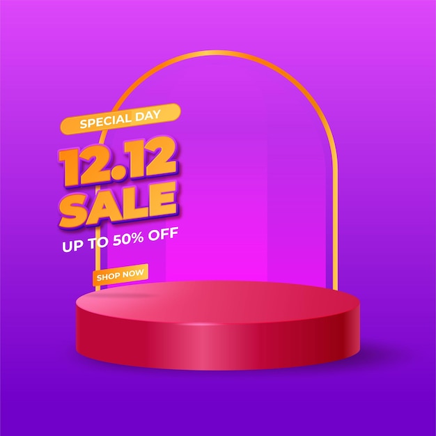 1212 shopping day sale banner background