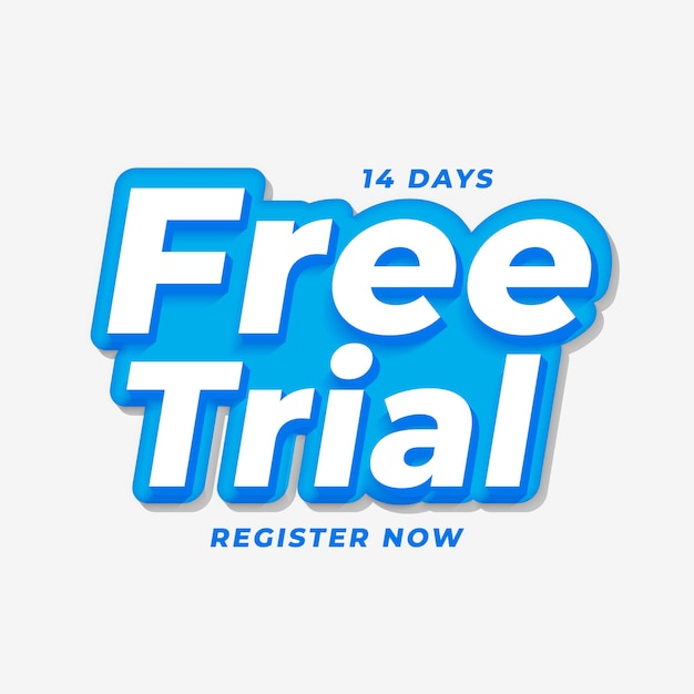 14 days free trial banner design