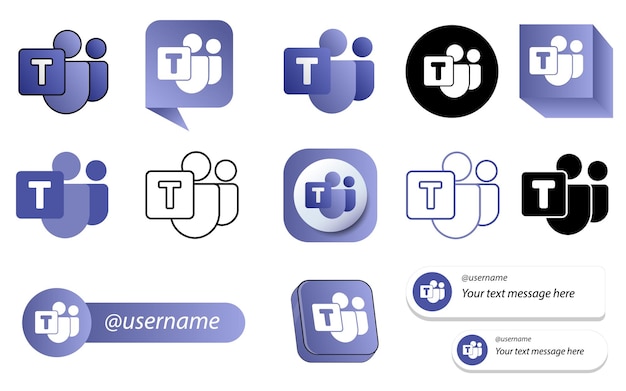 14 Microsoft Team social Media icon pack