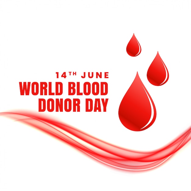 Free vector 14th june world blood donor day concept poster