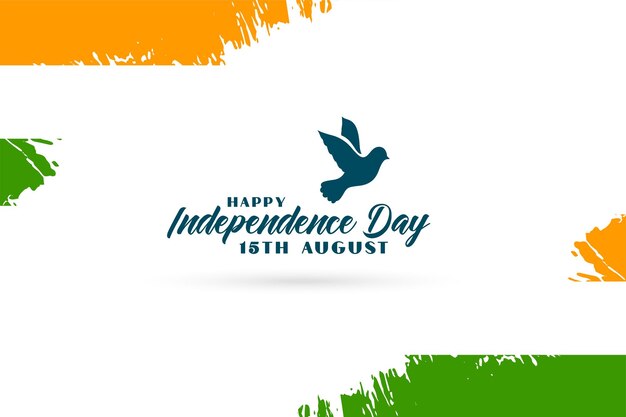 15 august independence day background with peace bird