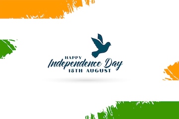 Free Vector | 15 august independence day background with peace bird