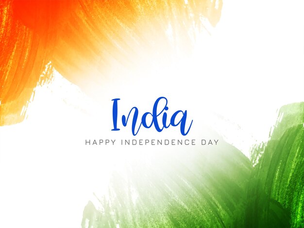 15th August Indian Independence day tricolor flag theme background