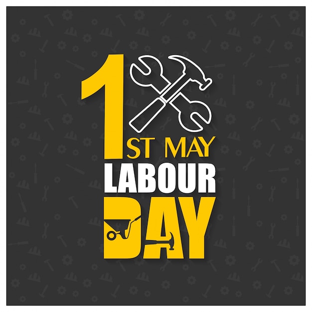 Free Vector | 1st of may labour day background