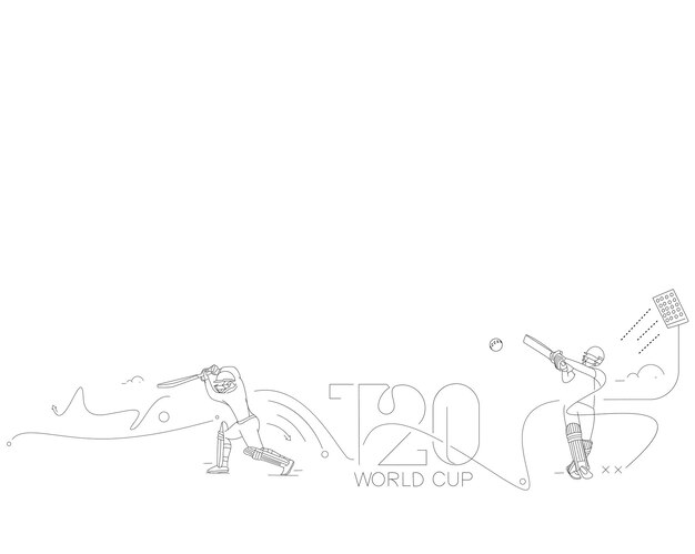 1T20 world cup cricket championship poster template brochure decorated flyer banner design