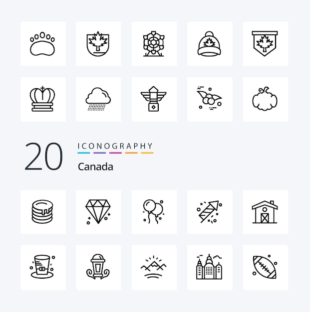 無料ベクター 20 カナダ ライン アイコン パックのようなキャップ ハウス フライ ホーム カナダ