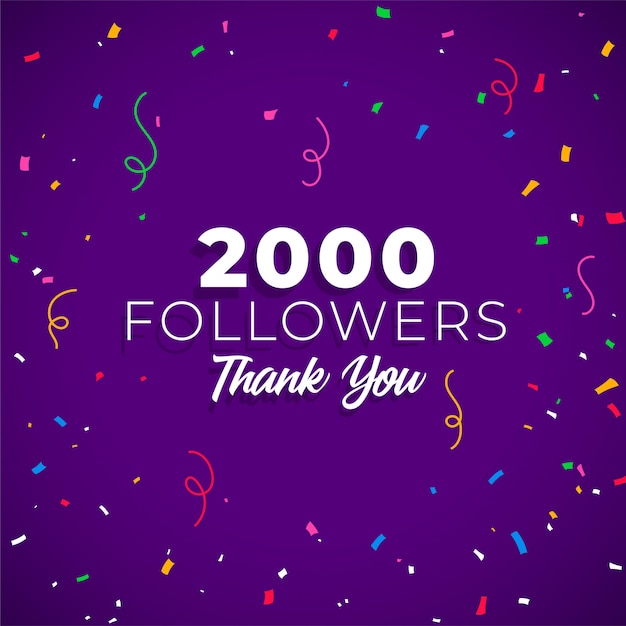 2000 followers network of social media