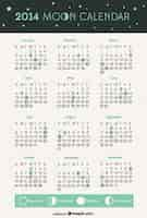 Free vector 2014 moon phases calendar