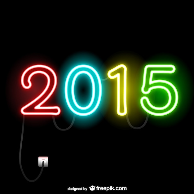 Vettore gratuito 2015 luci al neon