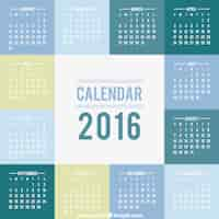 Vettore gratuito 2016 calendario con piazze