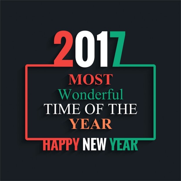 Free Vector 2017 background with message