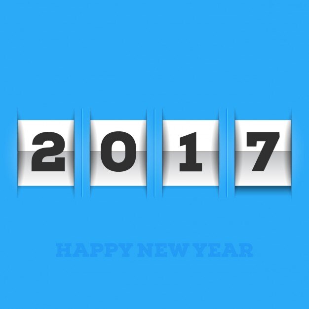 Бесплатный Вектор синий фон новый год 2017