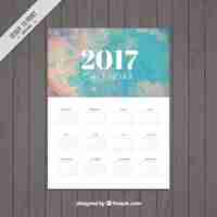 Free vector 2017 calendar in abstract design with spirals drawings