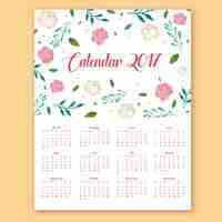 Free vector 2017 calendar design