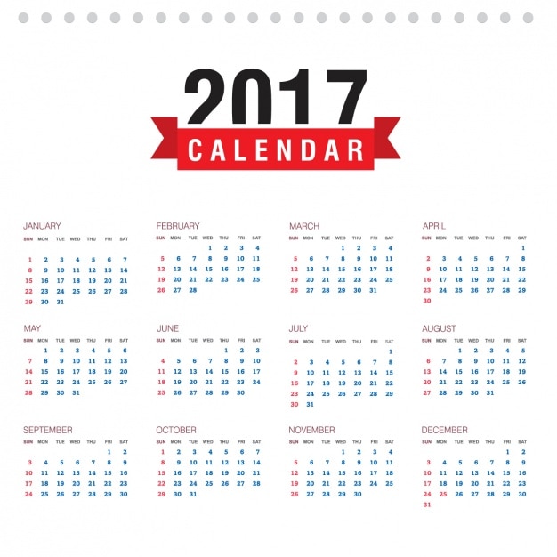 2017 calendar design