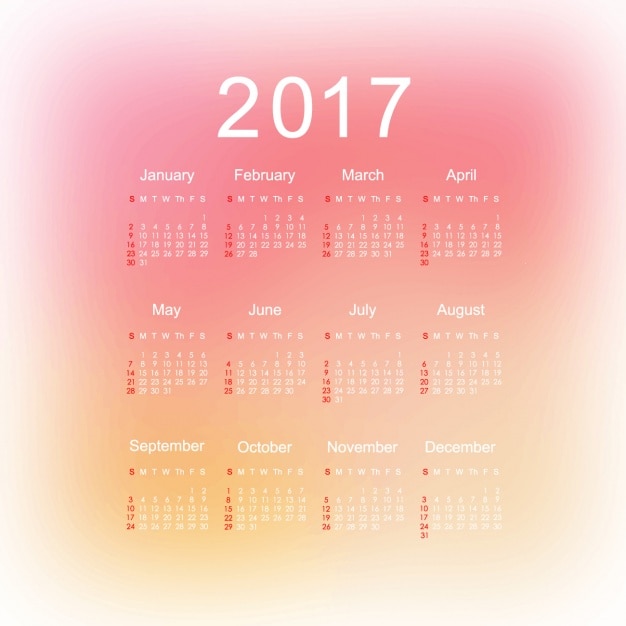 2017 design del calendario