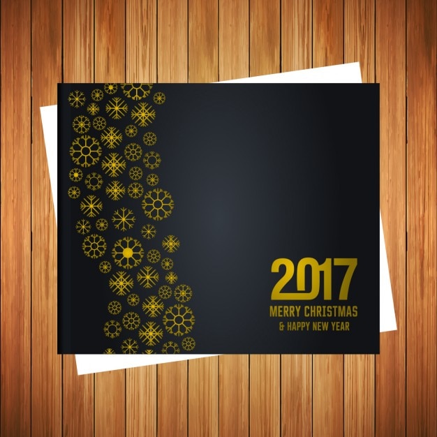 Vettore gratuito felice anno nuovo oro 2017 capodanno d'oro sfondo per poster volantino