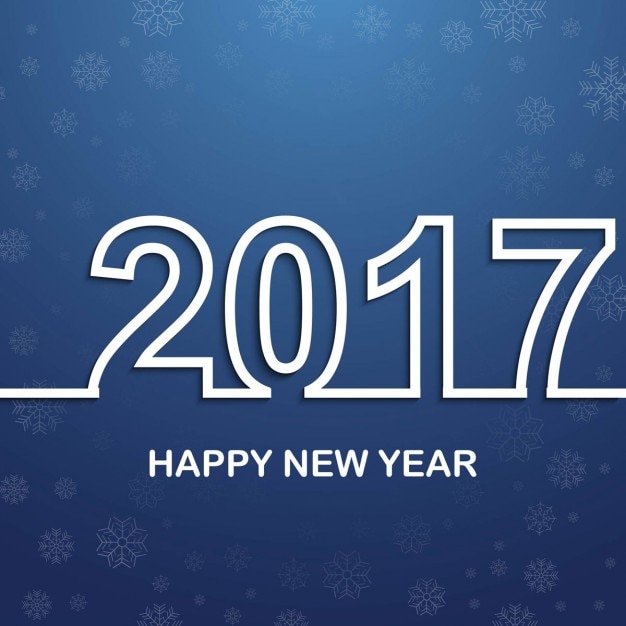 Free vector 2017 snowflakes background