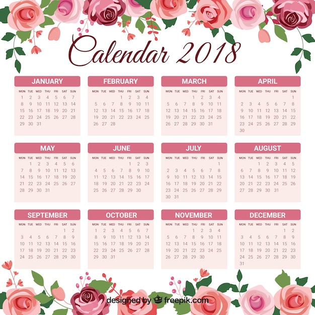 2018 abstract calendar