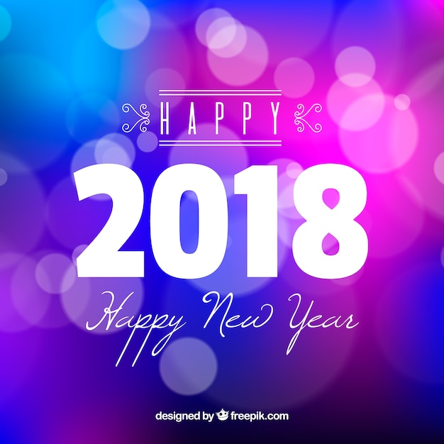 Free vector 2018 bokeh background