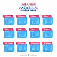 Free vector 2018 calendar template