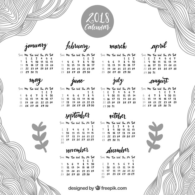 Календарь на 25 год черно белый Page 12 Calendar Printable Vectors & Illustrations for Free Download