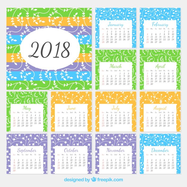 2018 календарь