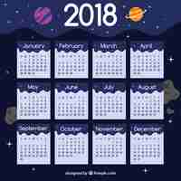 Free vector 2018 calendar