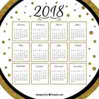 Vettore gratuito calendario 2018