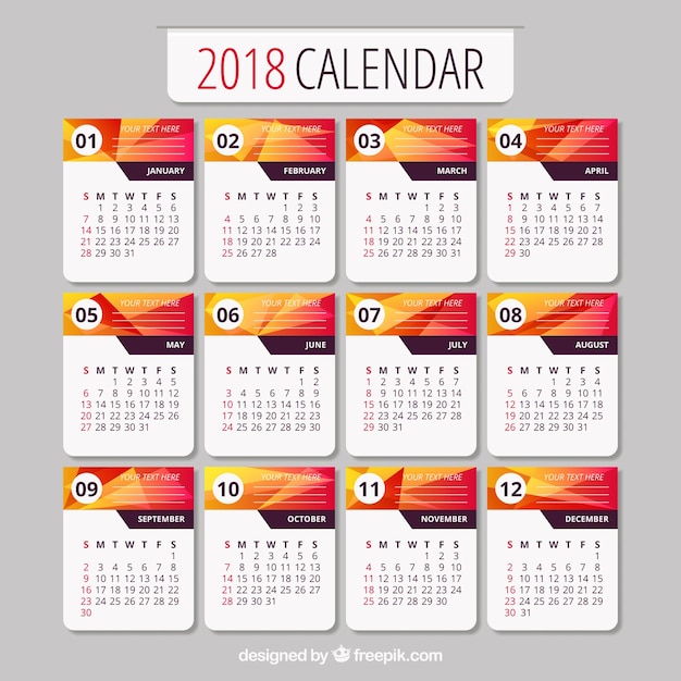 Calendario 2018