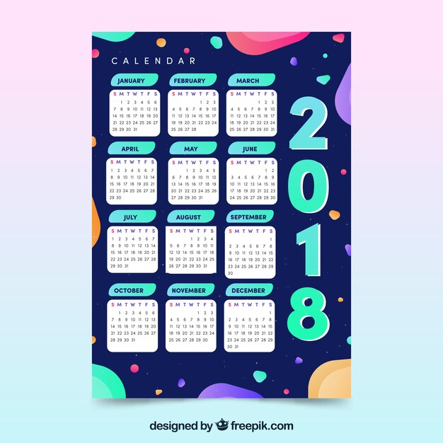 2018 calendar