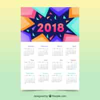 Vettore gratuito calendario 2018