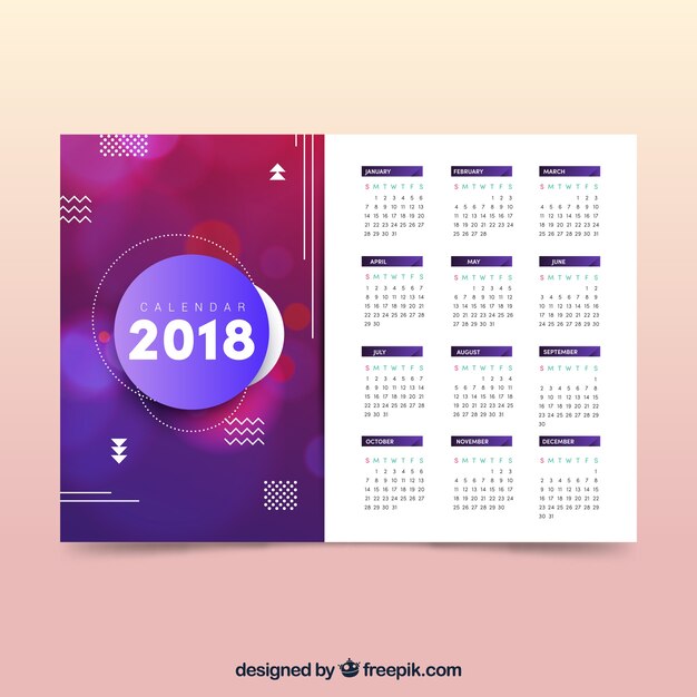 2018 calendar