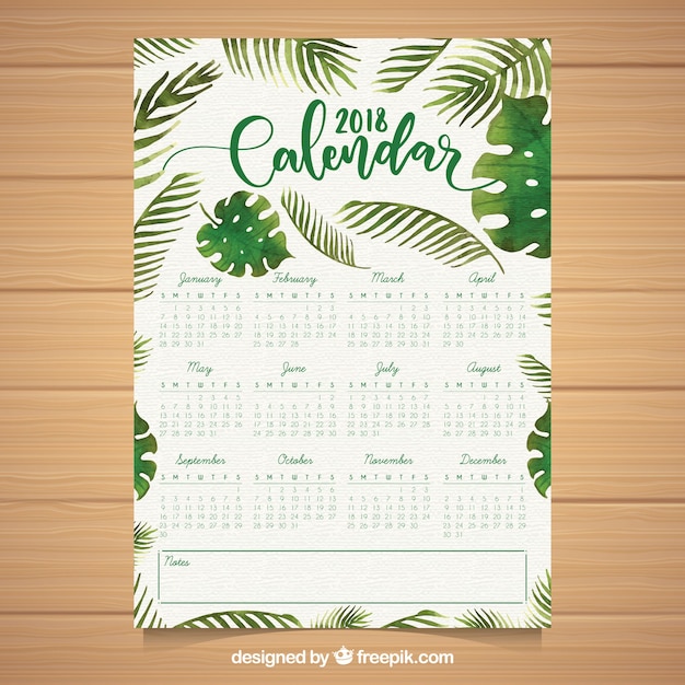 Free vector 2018 calendar