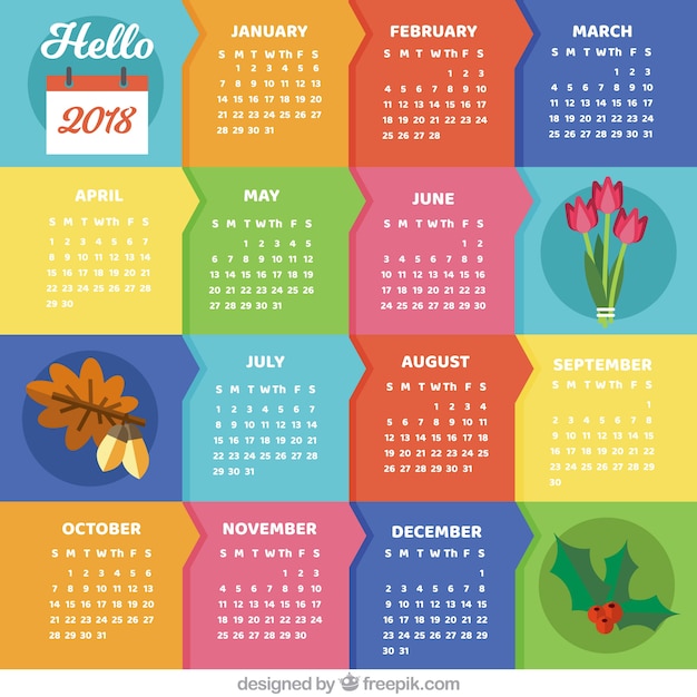 2018 calendar