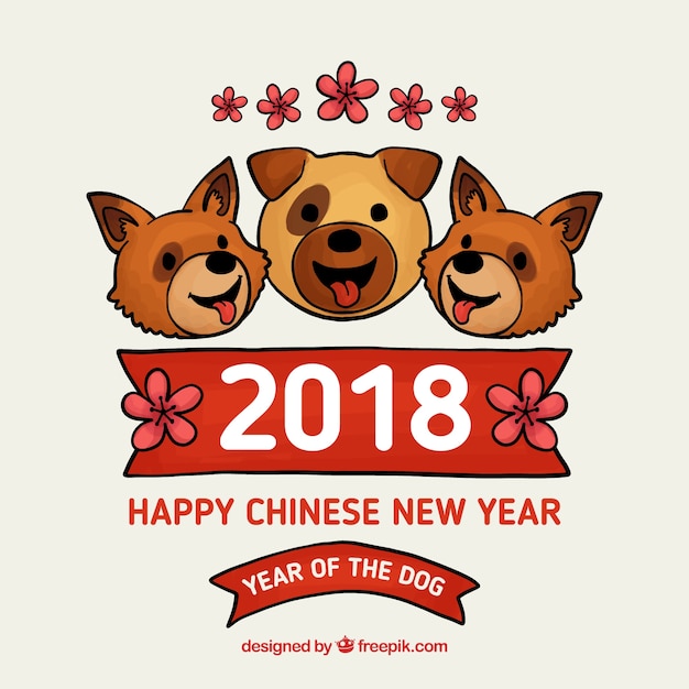 Free vector 2018 chinese new year calendar